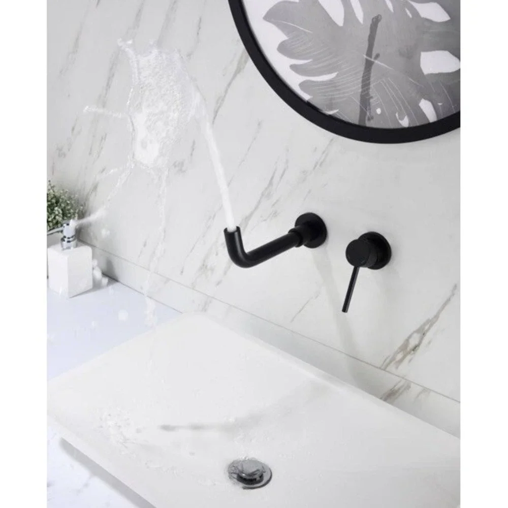 Single Handle Wall Mounted Bathroom Faucet‎ oil rubed bronze